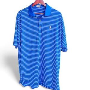 Fennec Golf Shirt Blue Striped Polo